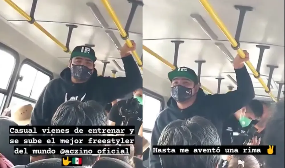 Aczino fue reconocido por un seguidor, que no dudó en grabar el momento. Foto: capturas