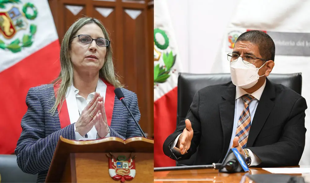 El ministro del Interior se pronunció sobre la denuncia que realizó la titular del Legislativo. Foto: composición/ La República El ministro del Interior se pronunció sobre la denuncia que realizó la titular del Legislativo. Foto: composición/ La República