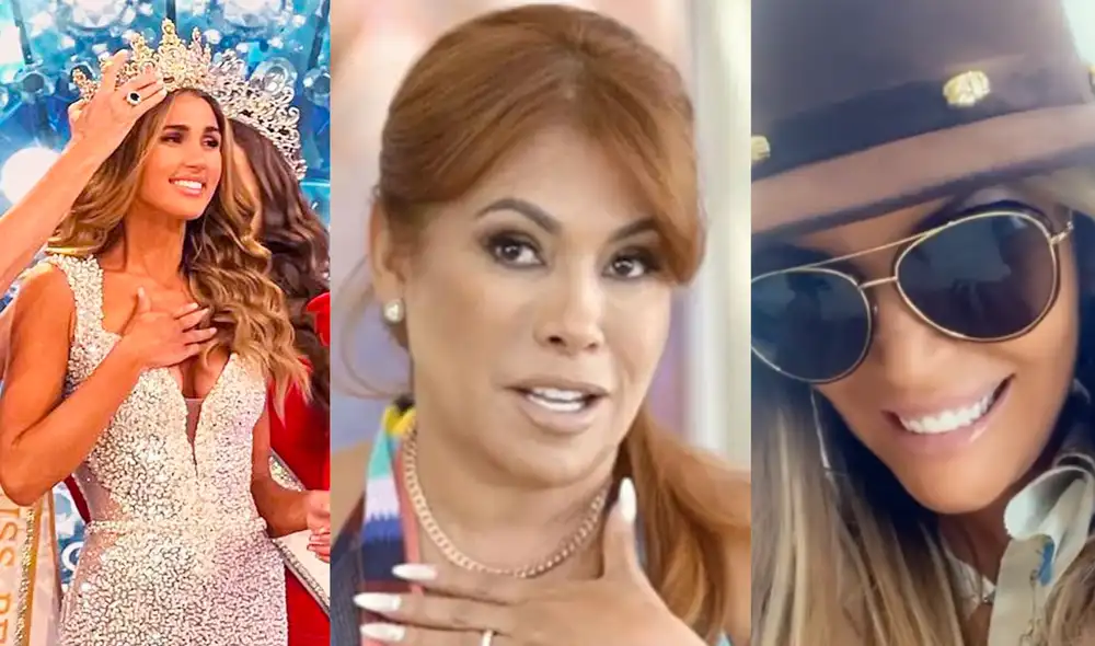 Magaly Medina criticó a Jessica Newton por no declarar tras elección de Alessia Rovegno en Miss Perú 2022. Foto: composición/ ATV/ Instagram/ América TV