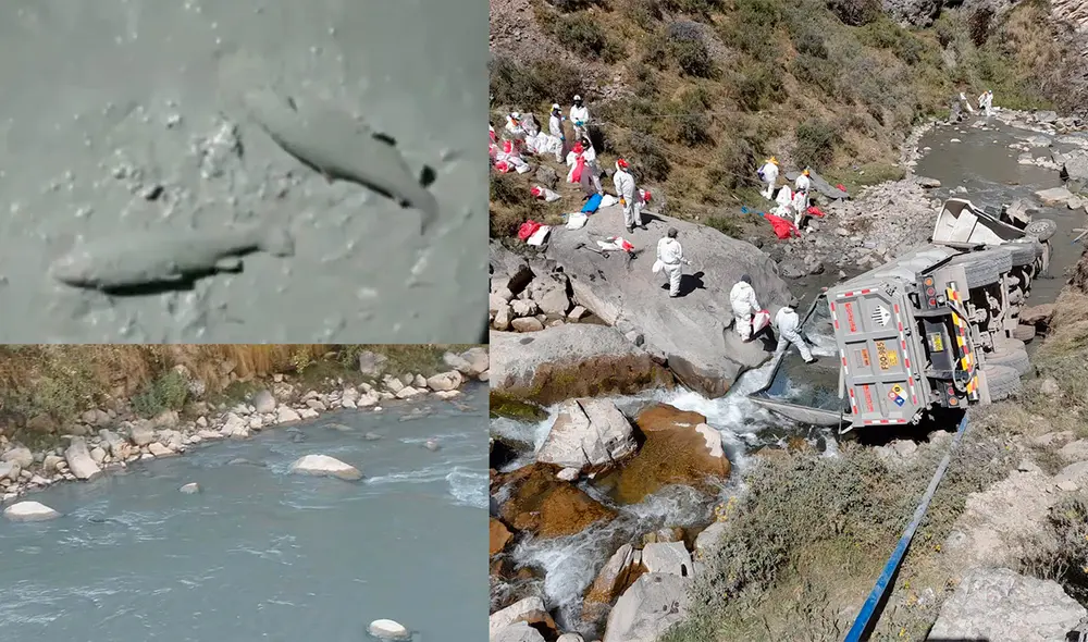 Población en general espera una reparación ambiental y limpieza del río. Además, piden que la minera Volcán se haga responsable por lo sucedido. Foto: composición LR