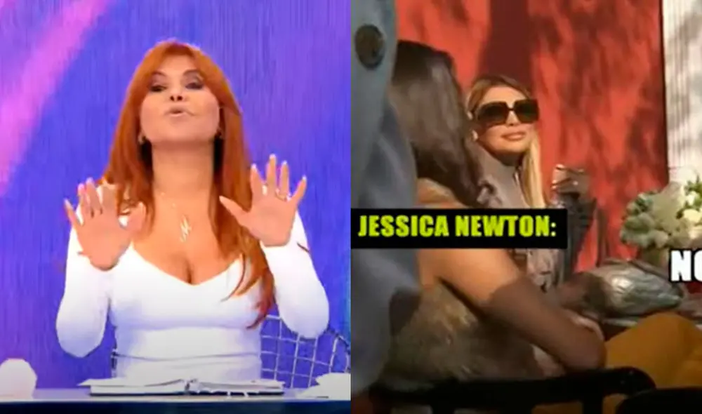 Jessica Newton no quiso hablar con reportero de Magaly Medina. Foto: captura/ATV