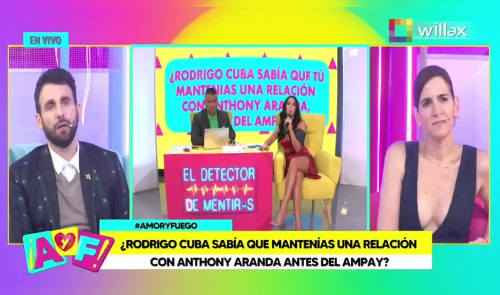 Melissa Paredes estuvo en "Amor y fuego" el 16 de junio. Foto: captura Willax