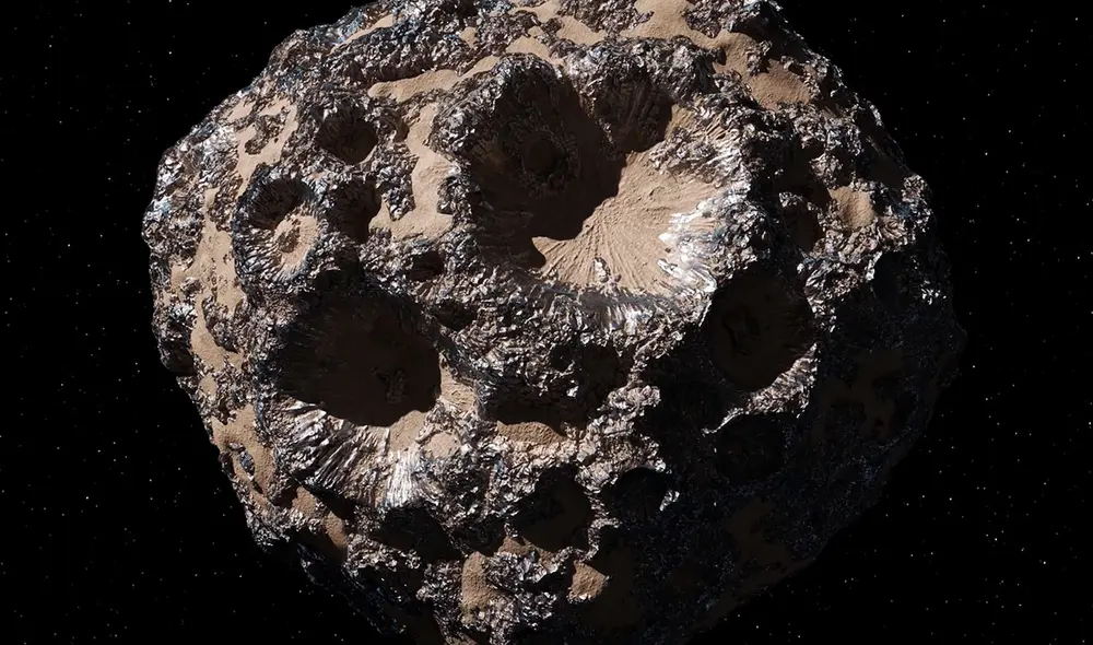 El asteroide Psyche es conocido por su vasta riqueza en metales. Captura de video: NASA El asteroide Psyche es conocido por su vasta riqueza en metales. Captura de video: NASA
