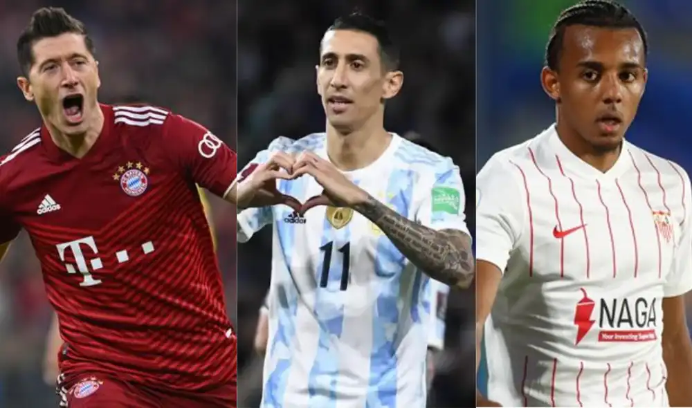 Lewandowski (derecha), Di María (centro) y Koundé (izquierda) son de los mejores jugadores de la actualidad. Foto: composición LR