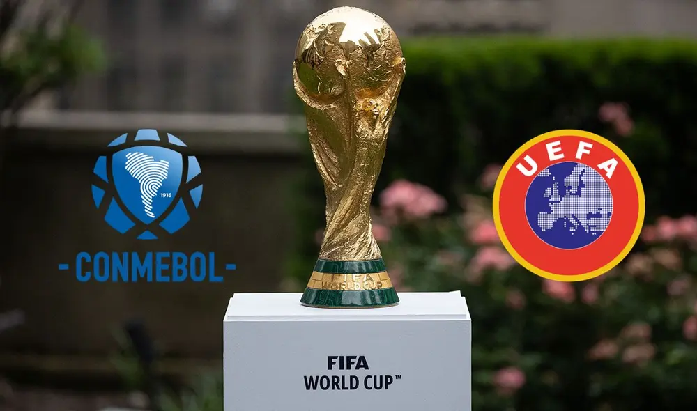 El último mundial de la Conmebol fue en 2014, mientras que la UEFA tuvo a Rusia como organizador en el 2018. Foto: Composición/FIFA/Conmebol/UEFA. El último mundial de la Conmebol fue en 2014, mientras que la UEFA tuvo a Rusia como organizador en el 2018. Foto: Composición/FIFA/Conmebol/UEFA.