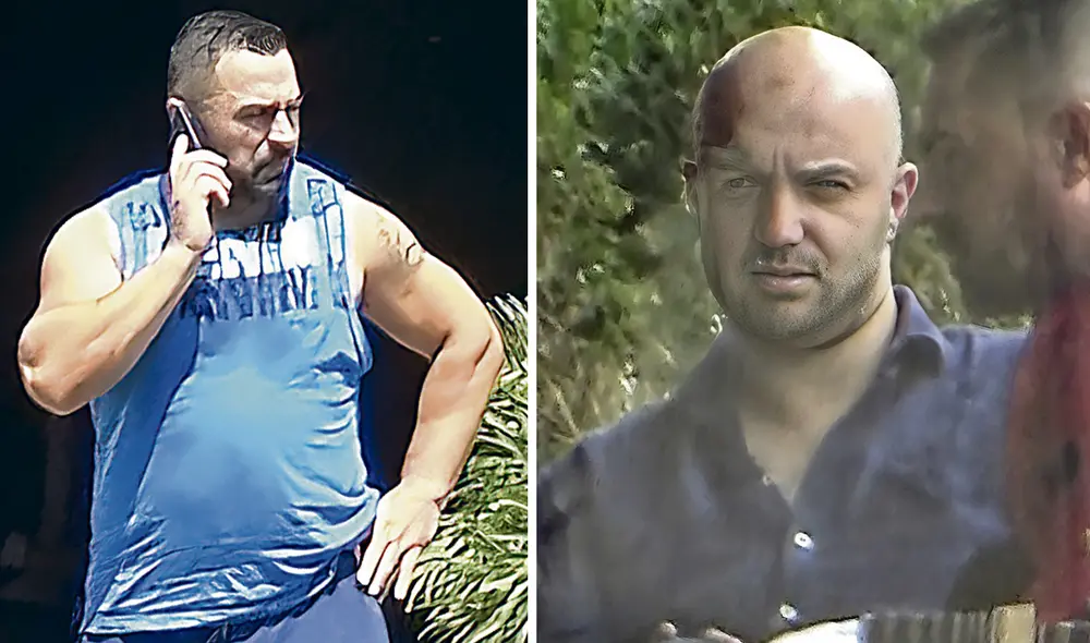 El dato. Los albaneses Meta Gentjan y Malo Franc son captados por las cámaras de vigilancia de la Divinesp en Trujillo durante la Operación Bitcoin. Foto: composición/difusión