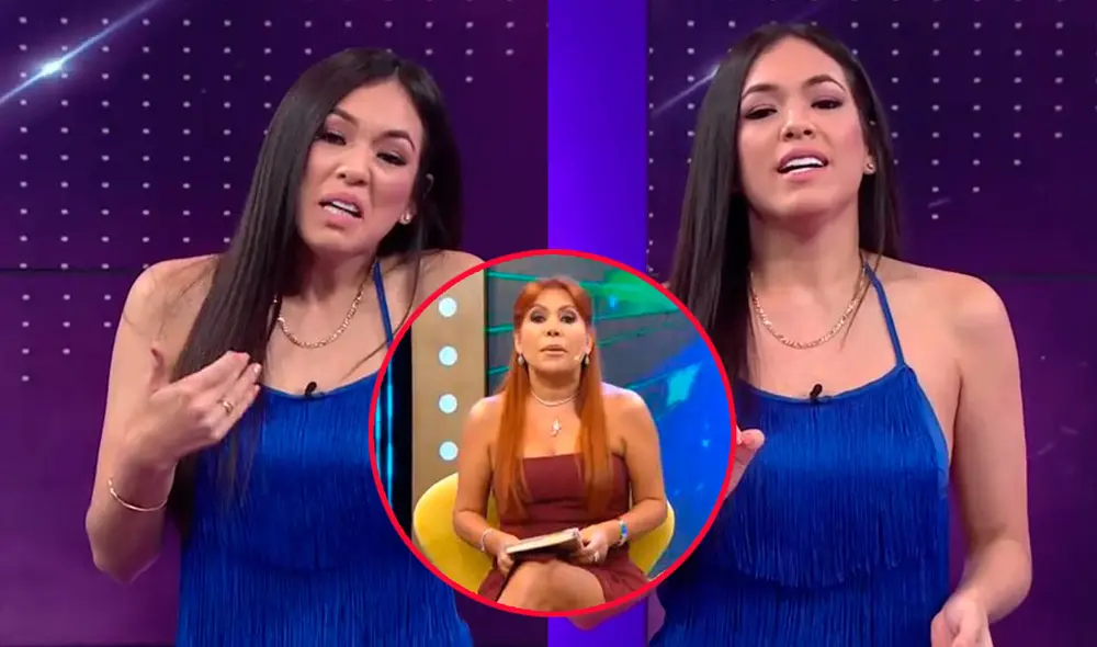 Jazmín Pinedo no soportó las críticas de Magaly Medina y arremetió contra ella. Foto: captura/América TV Jazmín Pinedo no soportó las críticas de Magaly Medina y arremetió contra ella. Foto: captura/América TV