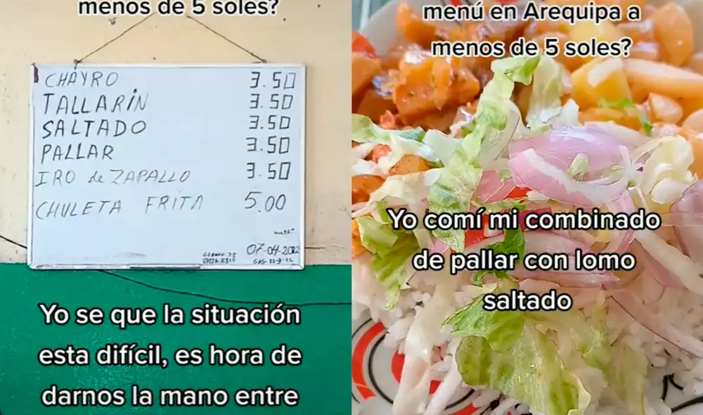 Los platillos típicos que prepara el establecimiento son muy populares entre los arequipeños. Foto: captura de TikTok Los platillos típicos que prepara el establecimiento son muy populares entre los arequipeños. Foto: captura de TikTok