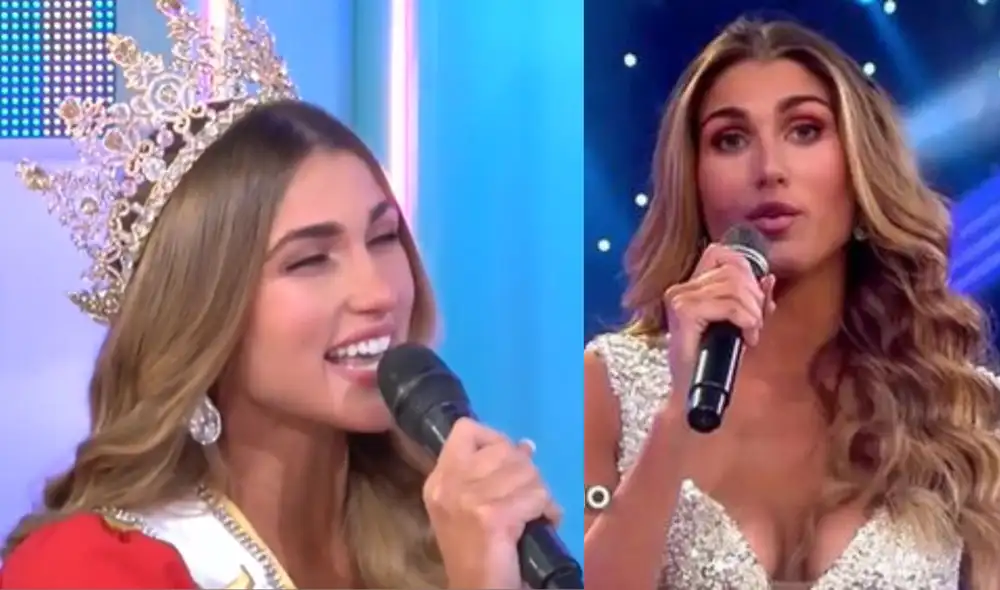 Alessia Rovegno reconoció que le ganaron los nervios al dar su discurso. Foto: composición LR/ captura de Willax TV/ captura de América TV