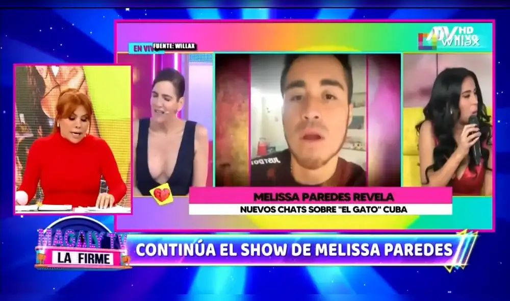 La entrevista a Melissa Paredes en “Amor y Fuego” fue también comentada por Magaly Medina. Foto: ATV. La entrevista a Melissa Paredes en “Amor y Fuego” fue también comentada por Magaly Medina. Foto: ATV.