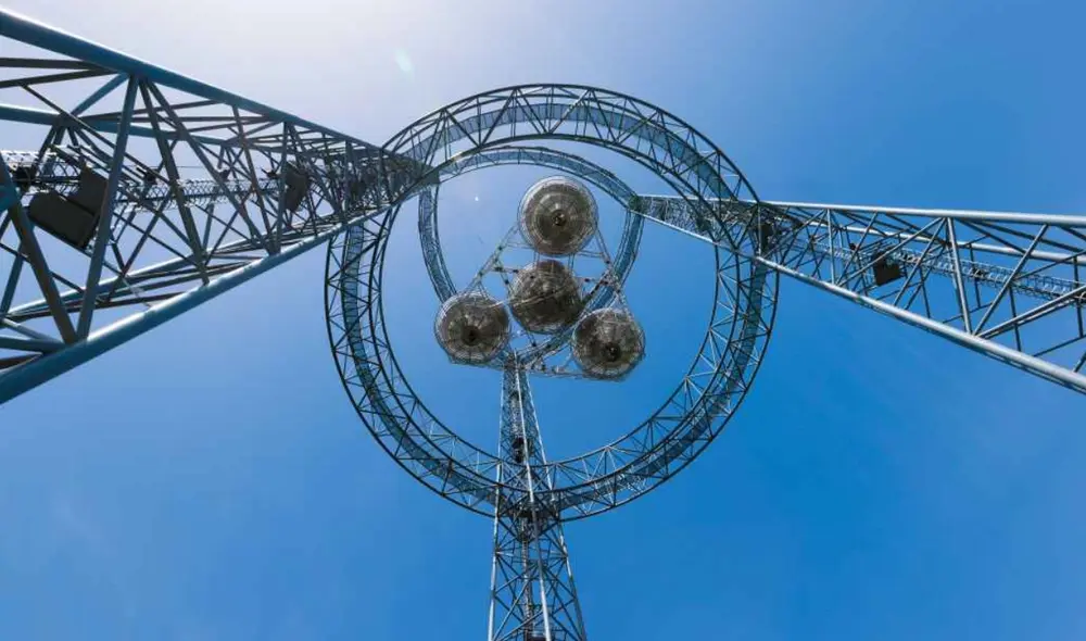 La nueva torre nos acerca a la futurista tecnología de energía solar espacial. Foto: Universidad de Xidian