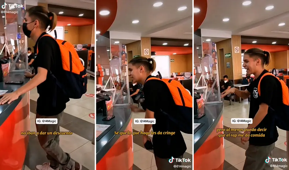 Usuarios disfrutaron la pequeña muestra del gran talento del joven rapero. Foto: captura de TikTok Usuarios disfrutaron la pequeña muestra del gran talento del joven rapero. Foto: captura de TikTok