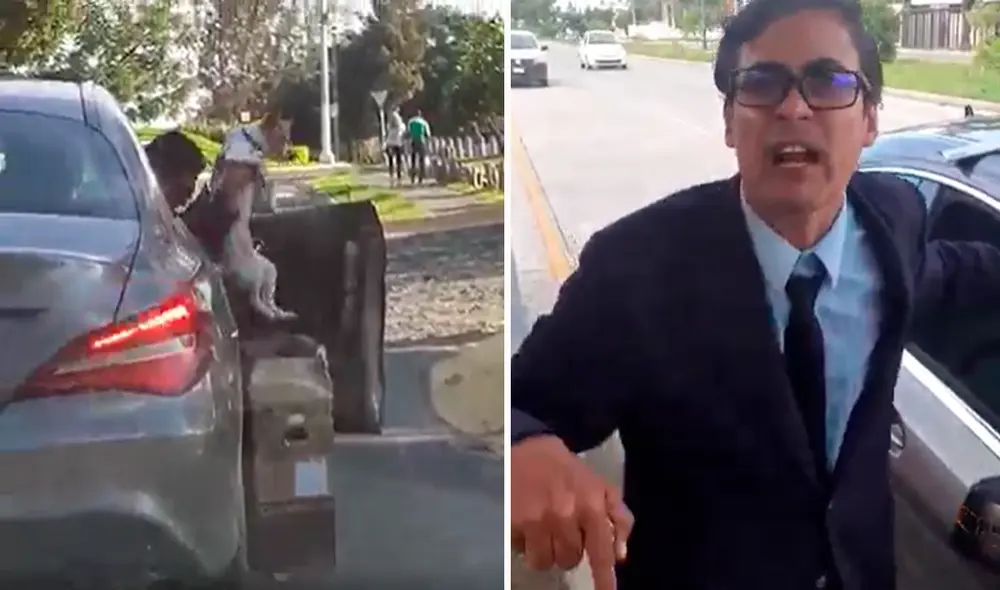 Uno de los muchachos le hizo frente al hombre y le reclamó por el abandono. Foto: captura de Facebook