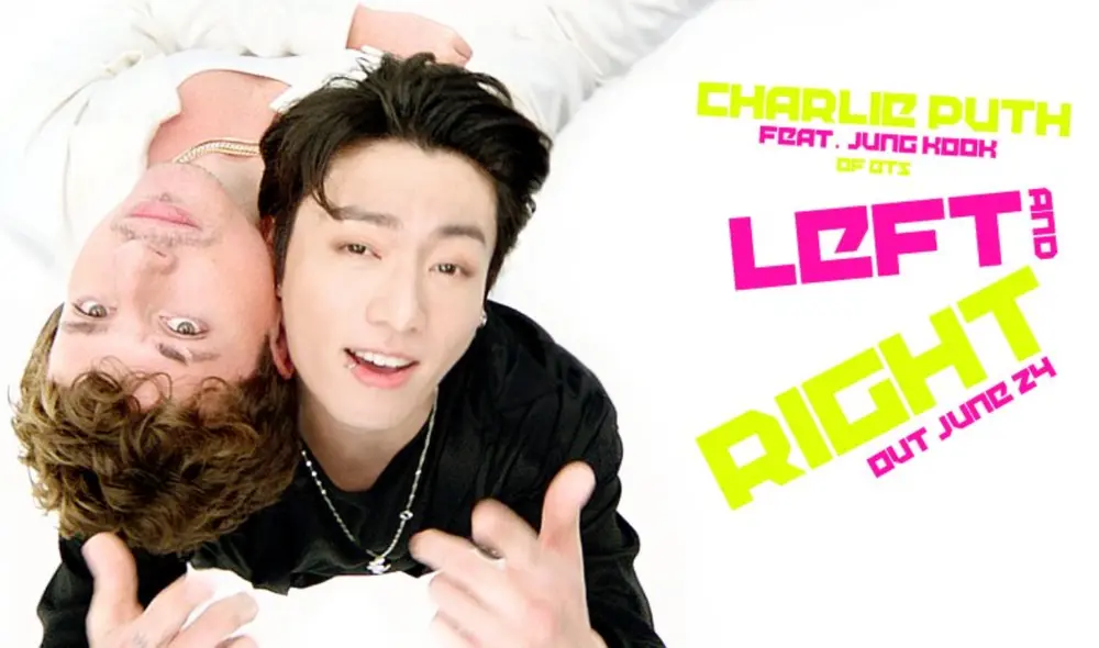 Jungkook de BTS y Charlie Puth sorprendieron a sus fans con imágenes promocionales de su próxima colaboración "Left and right". Foto: @charlieputh/Twitter