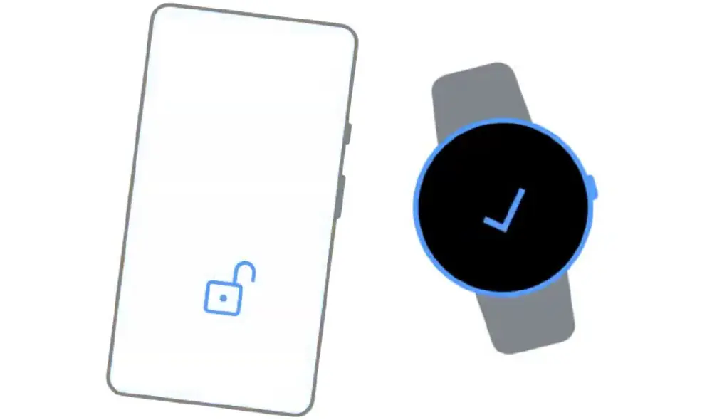 La función de desbloqueo cercano también enviará una notificación al reloj inteligente. Foto: captura Twitter Mishaal Rahman