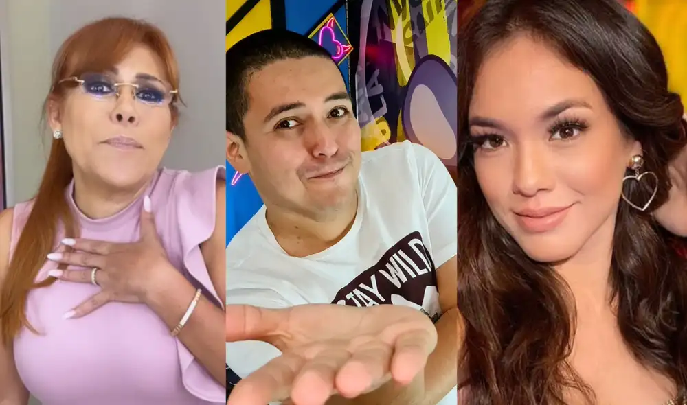 Samuel Suárez no entiende cómo América TV le permitió a Jazmín Pinedo contraatacar a Magaly Medina. Foto: Magaly Medina/Instagram, Instarándula/Instagram, Jazmín Pinedo/instagram Samuel Suárez no entiende cómo América TV le permitió a Jazmín Pinedo contraatacar a Magaly Medina. Foto: Magaly Medina/Instagram, Instarándula/Instagram, Jazmín Pinedo/instagram