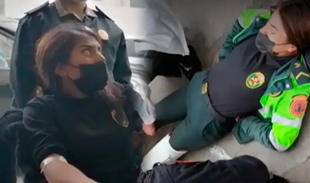 La mujer se está recuperando en el hospital de la PNP. Foto: captura de América Noticias