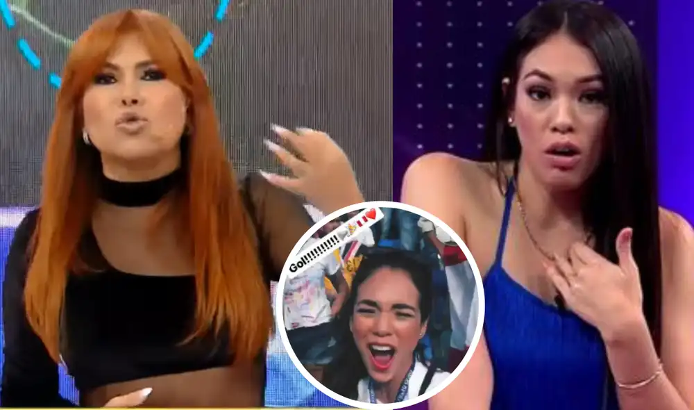 Magaly Medina considera que Jazmín Pinedo "le quitó el puesto a un periodista deportivo". Foto: composición LR/ captura de ATV/ captura de América TV