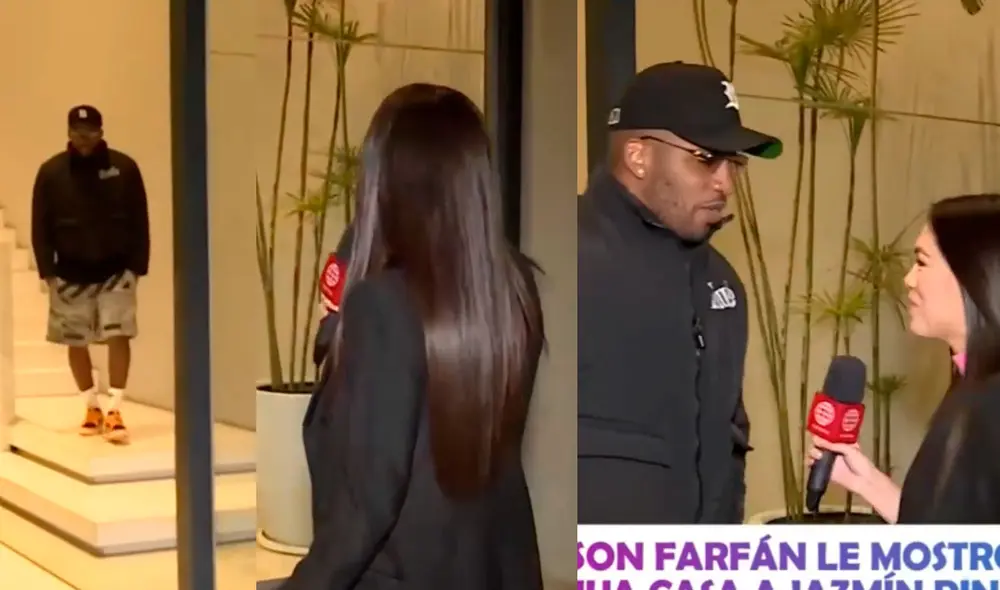 Jazmín Pinedo visitó la casa de Jefferson Farfán para una entrevista. Foto: composición América TV Jazmín Pinedo visitó la casa de Jefferson Farfán para una entrevista. Foto: composición América TV