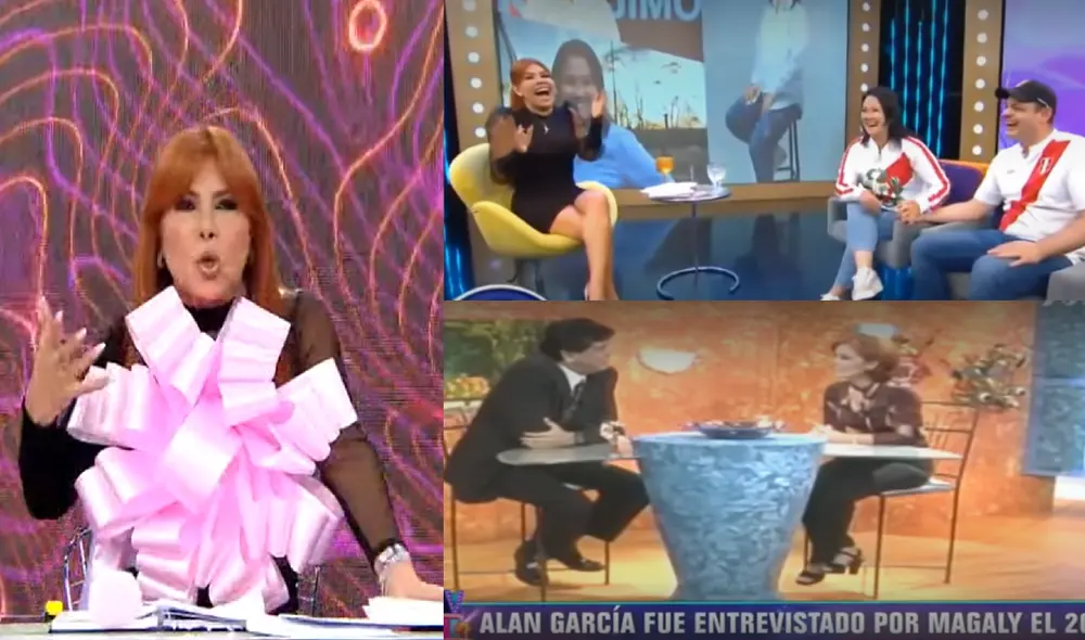 Magaly Medina entrevistó a Keiko Fujimori y a Alan García. Foto: Captura ATV