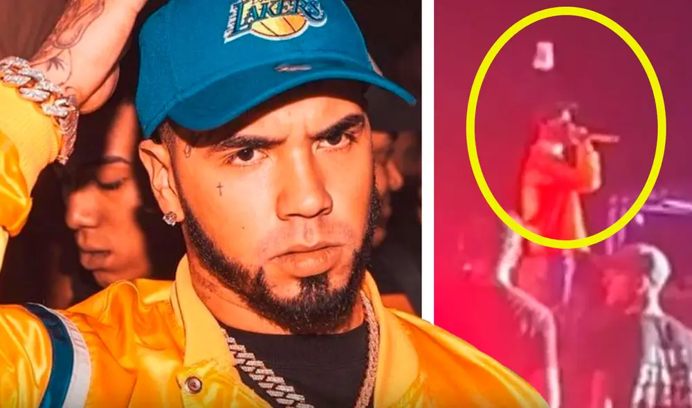 Anuel AA tuvo un accidentando concierto en España. Foto: captura TikTok