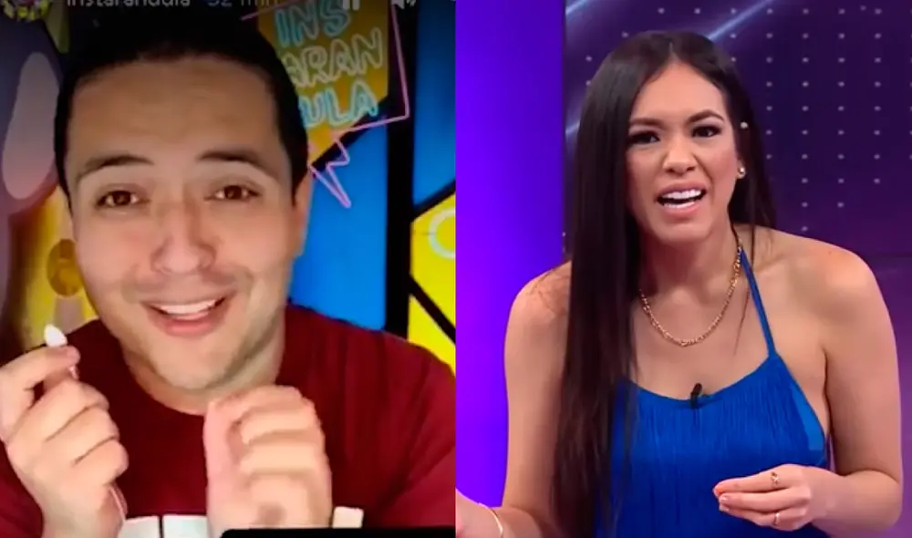 Samuel Suárez no cree que productor le dictó el discurso a Jazmín Pinedo en vivo. Foto: composición Instarándula/Instagram/captura de América TV.