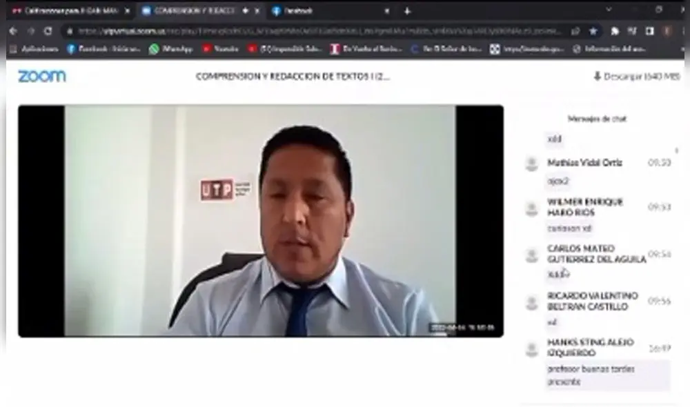 La clase se hizo viral por la forma en la que el docente le preguntó a su alumno por su voz cuando tomaba lista. Foto: captura TikTok @universitarios.del.peru La clase se hizo viral por la forma en la que el docente le preguntó a su alumno por su voz cuando tomaba lista. Foto: captura TikTok @universitarios.del.peru