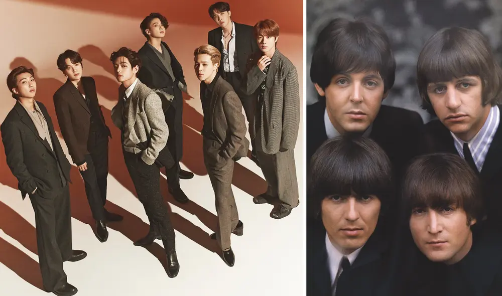 BTS y The Beatles son parte de los grupos más vendidos en Estados Unidos. Foto: composición La República / TIME / Instagram @thebeatles
