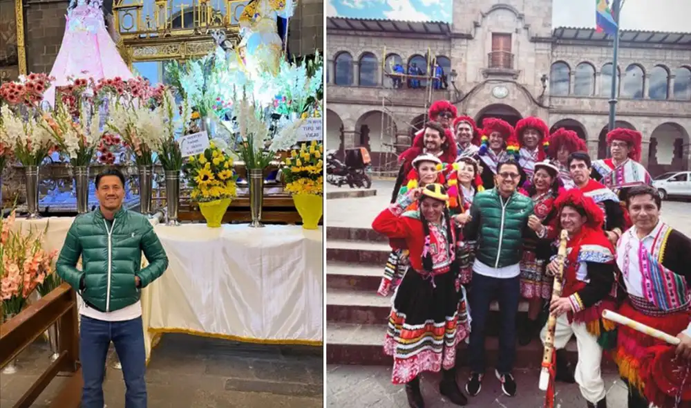 El jugador del Benevento visitó la catedral y el centro histórico de Cusco. Foto: Instagram