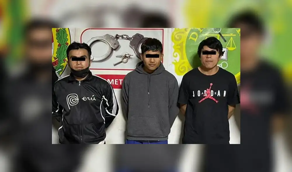 Los tres sospechosos trataron de escapar, pero fueron reducidos. Foto: PNP
