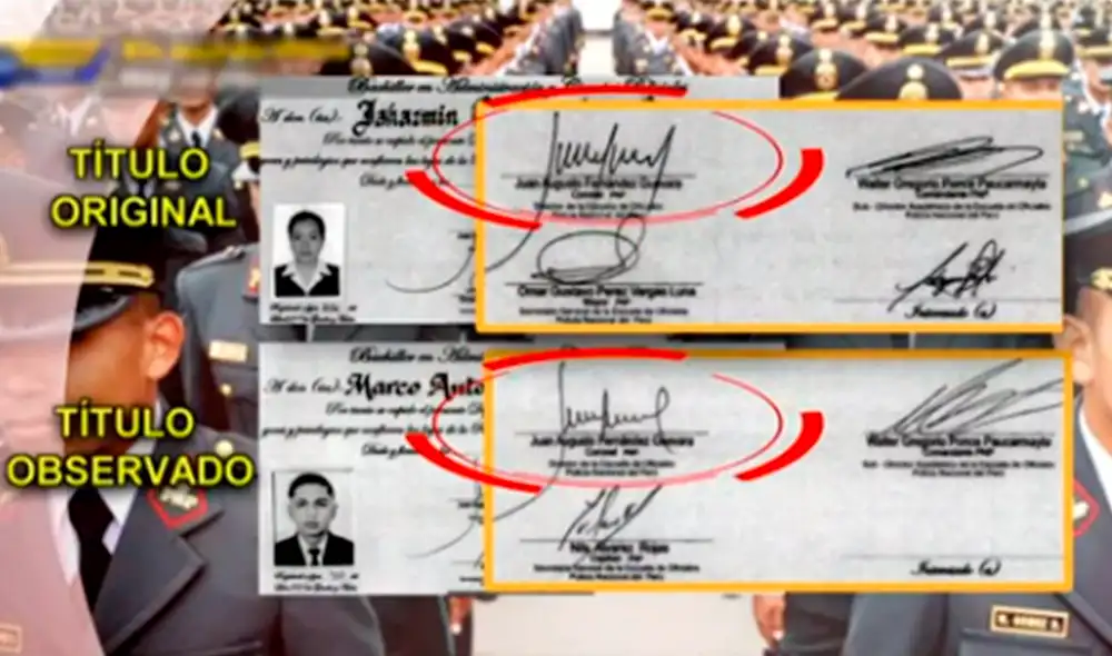 La Escuela de Oficiales PNP ha negado que haya solicitado el registro de los 337 títulos que están en investigación. Foto: captura de Latina La Escuela de Oficiales PNP ha negado que haya solicitado el registro de los 337 títulos que están en investigación. Foto: captura de Latina