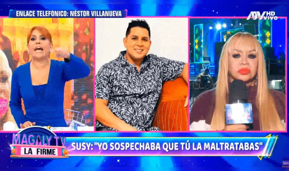 Magaly Medina discutió con Néstor Villanueva en vivo. Foto: ATV Magaly Medina discutió con Néstor Villanueva en vivo. Foto: ATV