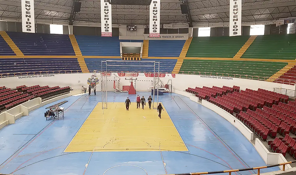 Sede. El Coliseo de Arequipa fue preparado para el evento. Foto: difusión Sede. El Coliseo de Arequipa fue preparado para el evento. Foto: difusión