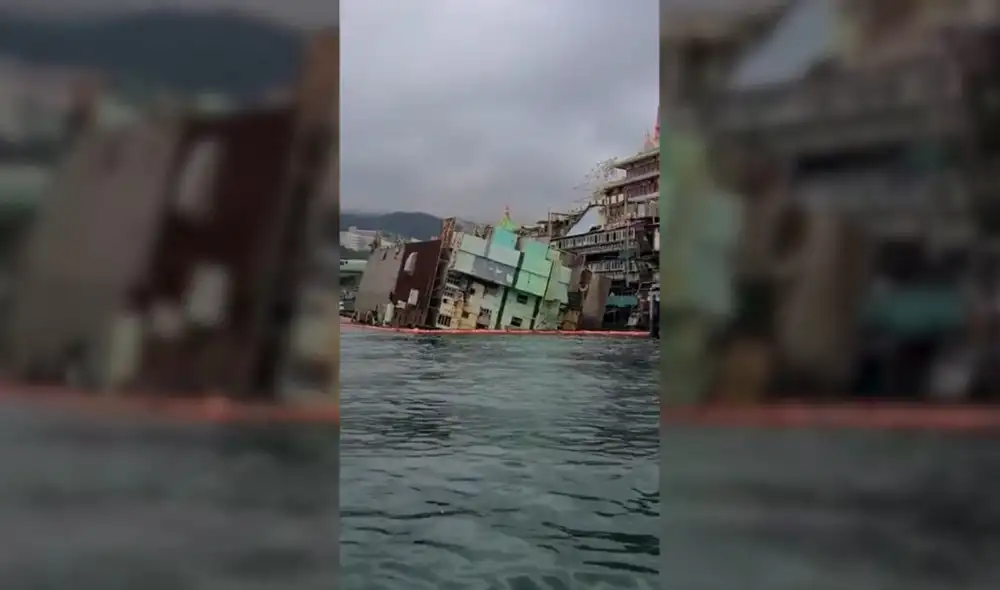 Hundimiento de famosa atracción turística deja un profundo pesar entre los habitantes de la ciudad de Hong Kong. Foto: captura Latina