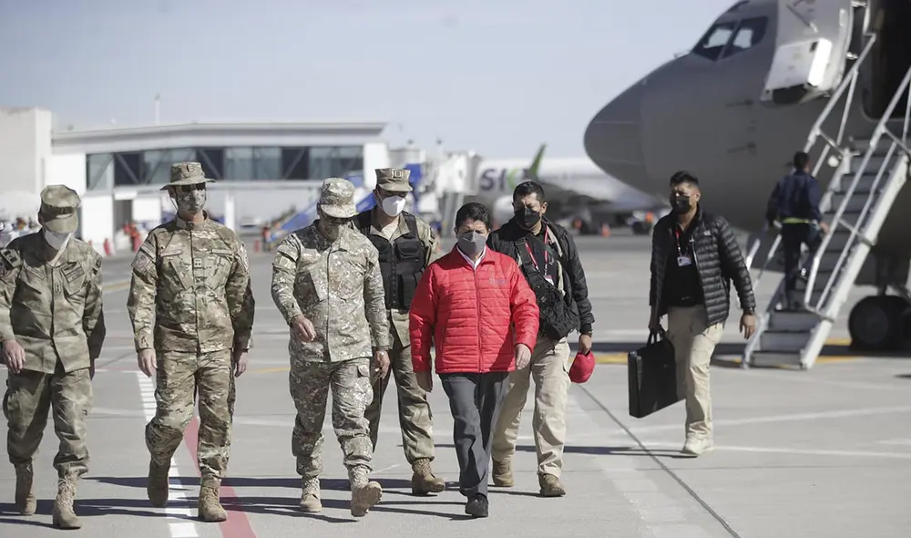 Presidente Pedro Castillo alrededor de las 10.30 horas. Foto: Presidencia Presidente Pedro Castillo alrededor de las 10.30 horas. Foto: Presidencia