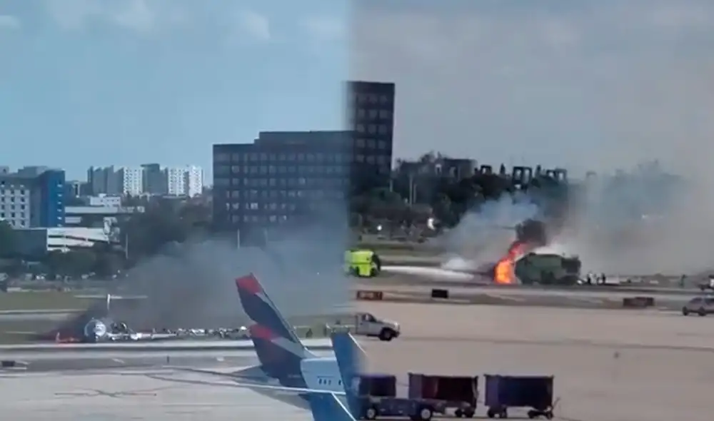 Dos pistas de aterrizaje del aeropuerto fueron cerradas tras incidente en Miami. Foto: Azteca Noticias Dos pistas de aterrizaje del aeropuerto fueron cerradas tras incidente en Miami. Foto: Azteca Noticias