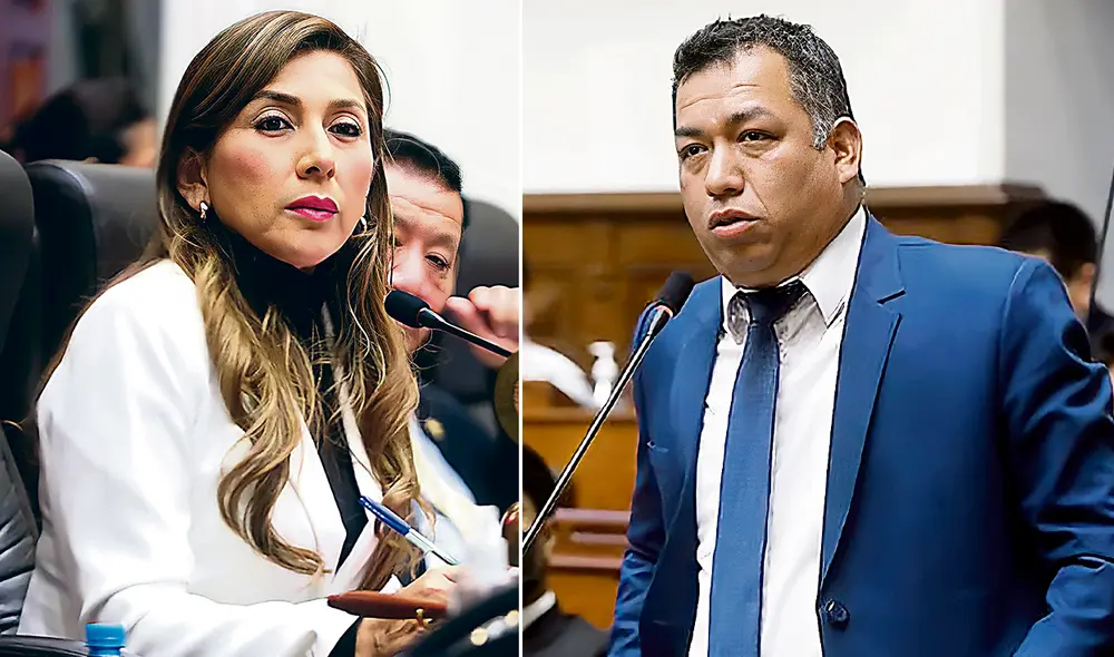 Pelea. Lady Camones culpó de delitos a Darwin Espinoza. Este le recordó su pasado con Keiko. Foto: composición/ difusión