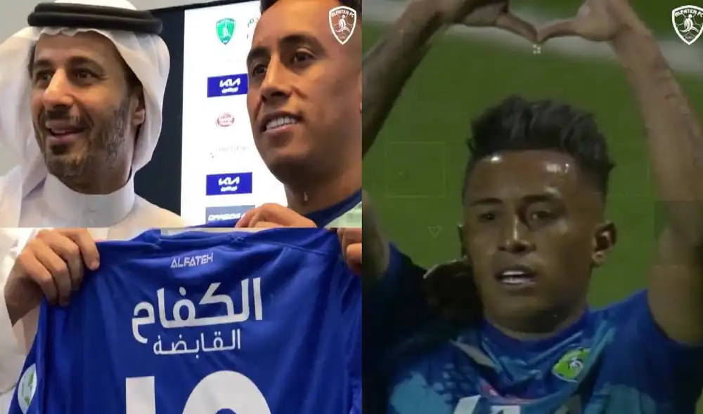 Christian Cueva permanecerá en el fútbol árabe y desechó otras ofertas. Foto: composición/video/Al-Fateh