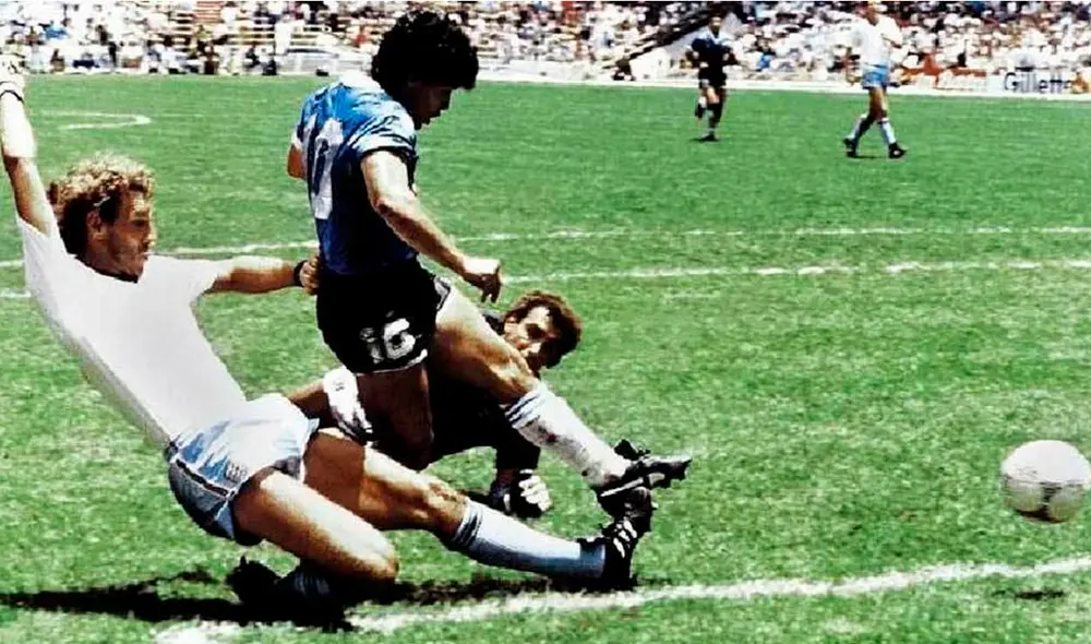 Diego Maradona y el golazo a los ingleses. Foto: Twitter SportsCenter