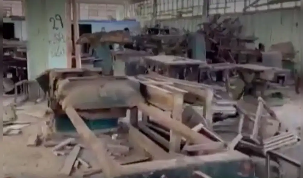 El emblemático Politécnico Nacional del Santa ha reportado tener 10 talleres inhabilitados. Foto: captura de Canal N