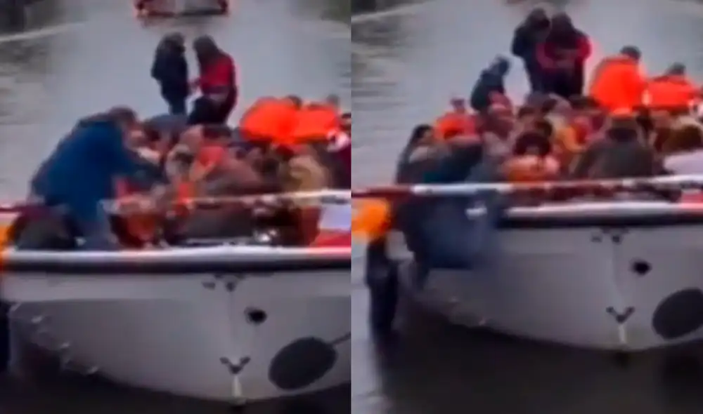 Las personas en el bote se agacharon para evitar el obstáculo. Foto: composición/ @iveethwinnter/TikTok