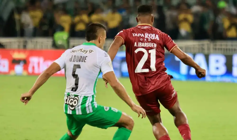 Pijaos y Verdolagas se enfrentaron en el Atanasio por la primera final de la Liga BetPlay. Foto: Twitter/Deportes Tolima