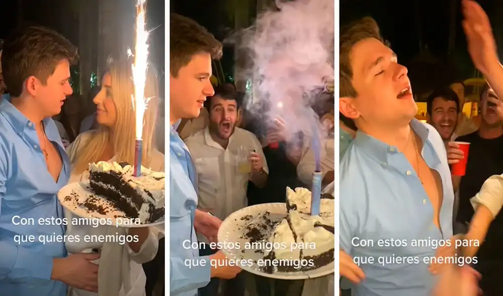 Al final, él respiró aliviado tras enterarse que todo era parte de una pesada broma hecha por sus seres queridos. Foto: captura de TikTok Al final, él respiró aliviado tras enterarse que todo era parte de una pesada broma hecha por sus seres queridos. Foto: captura de TikTok