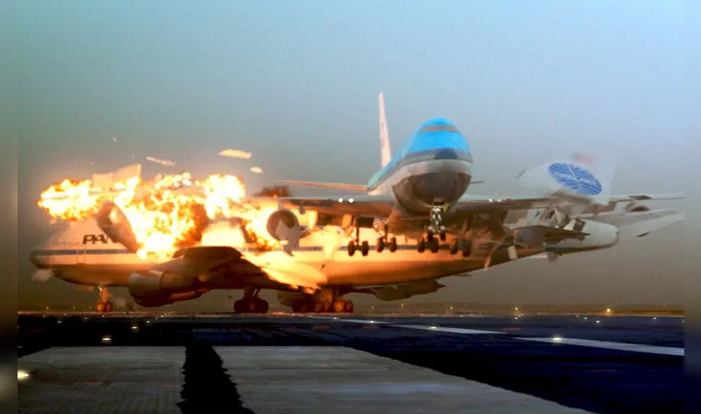 Recreación del accidente hecho por National Geographic para un informe sobre la tragedia de Tenerife. Foto: National Geographic Recreación del accidente hecho por National Geographic para un informe sobre la tragedia de Tenerife. Foto: National Geographic