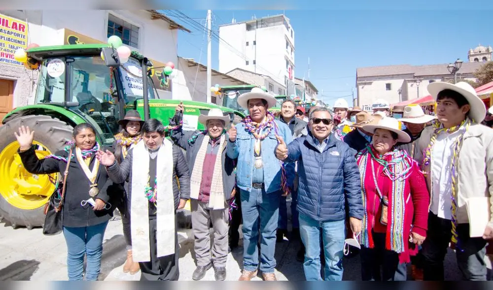 Cusco. Varias comunidades de Espinar ahora cuentan con tractores. Foto: Antapaccay