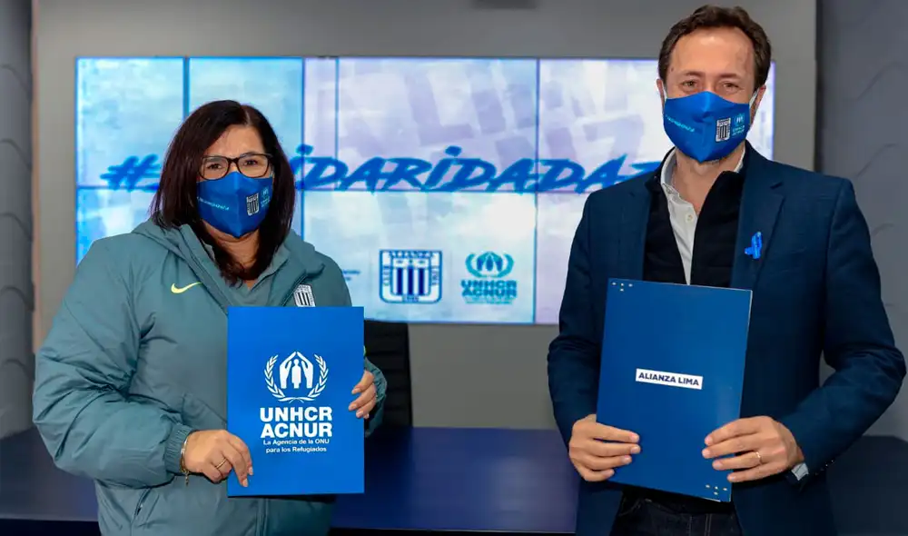 Alianza Lima renovó su compromiso con los refugiados. Foto: Alianza Lima Alianza Lima renovó su compromiso con los refugiados. Foto: Alianza Lima