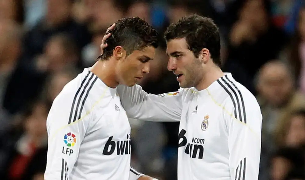 Higuaín y Cristiano Ronaldo coincidieron en el Real Madrid y en la Juventus. Foto: Real Madrid