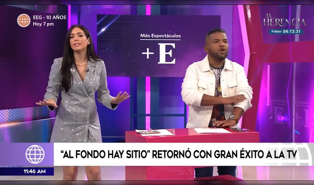 Jazmín Pinedo celebra alto rating de "Al fondo hay sitio" tras constantes críticas de Magaly Medina. Foto: América TV Jazmín Pinedo celebra alto rating de "Al fondo hay sitio" tras constantes críticas de Magaly Medina. Foto: América TV