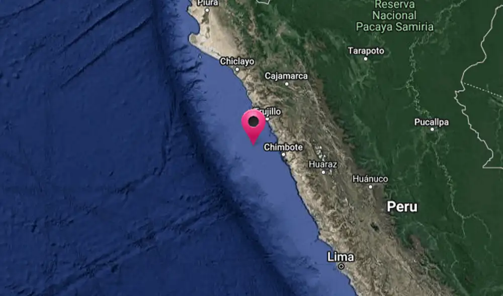 Un fuerte temblor causó alerta entre los pobladores de La Libertad. Foto: Hidrografía Perú