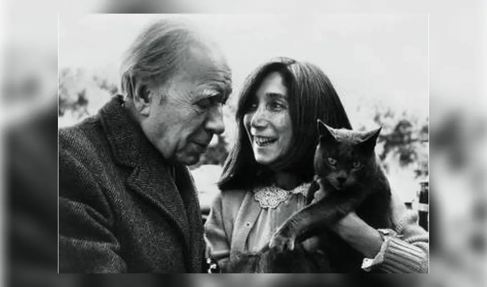 Jorge Luis Borges con María Kodama en una imagen de los años 60. Fotografía: Internet. Jorge Luis Borges con María Kodama en una imagen de los años 60. Fotografía: Internet.